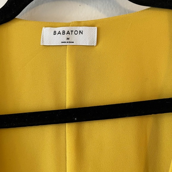 (Sold) Aritzia BABATON Wallace Dress Wrap Tie Cairo Gold Size Medium - Picture 5 of 8